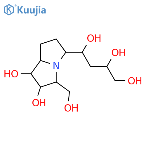 1,2,7-Trihydroxy-5-(3-hydroxybutyl)-3-(hydroxymethyl)-1H-pyrrolizidine; (1R*,2S*,3S*,3'ξ,5S*,7aS*)-form, 7-Deoxy, 1'ξ,4'-dihydroxy structure
