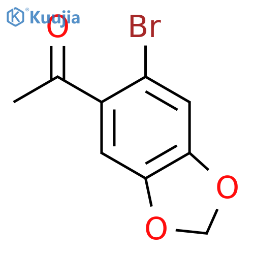 1-(6-bromo-1,3-dioxaindan-5-yl)ethan-1-one structure