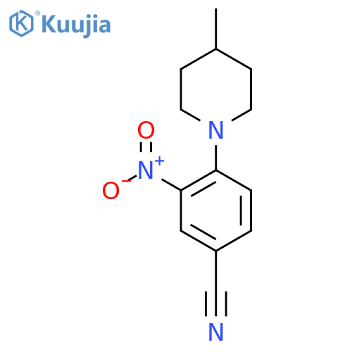 4-(4-Methylpiperidin-1-yl)-3-nitrobenzonitrile structure