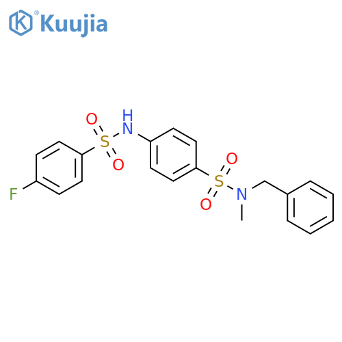 N-(4-{[benzyl(methyl)amino]sulfonyl}phenyl)-4-fluorobenzenesulfonamide structure