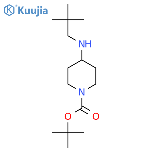 2-methyl-2-propanyl 4-[(2,2-dimethylpropyl)amino]-1-piperidinecar Boxylate structure