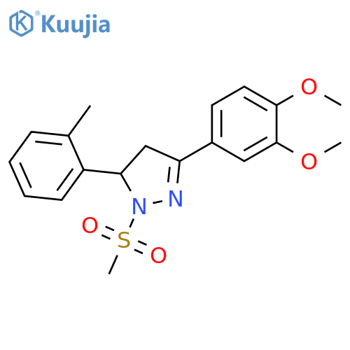 3-(3,4-dimethoxyphenyl)-1-methanesulfonyl-5-(2-methylphenyl)-4,5-dihydro-1H-pyrazole structure