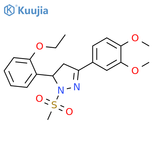 3-(3,4-dimethoxyphenyl)-5-(2-ethoxyphenyl)-1-methanesulfonyl-4,5-dihydro-1H-pyrazole structure