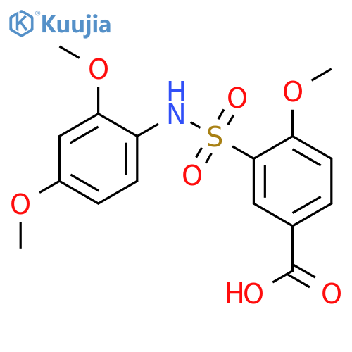 3-(2,4-Dimethoxy-phenylsulfamoyl)-4-methoxy-benzoic acid structure