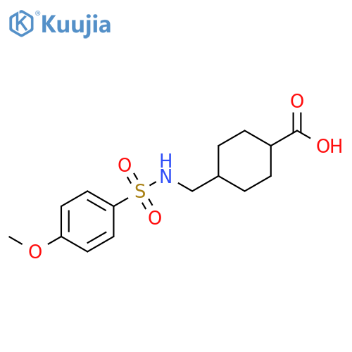 4-[[(4-methoxyphenyl)sulfonylamino]methyl]cyclohexane-1-carboxylic acid structure