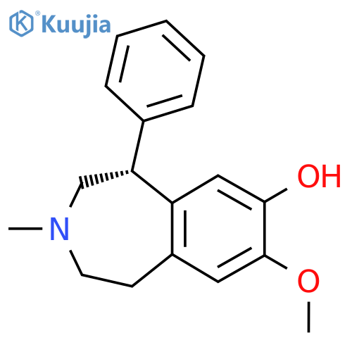 (5R)-8-Methoxy-3-methyl-5-phenyl-1,2,4,5-tetrahydro-3-benzazepin-7-ol structure