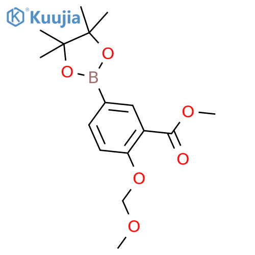 methyl 2-(methoxymethoxy)-5-(4,4,5,5-tetramethyl-1,3,2-dioxaborolan-2-yl)benzoate structure