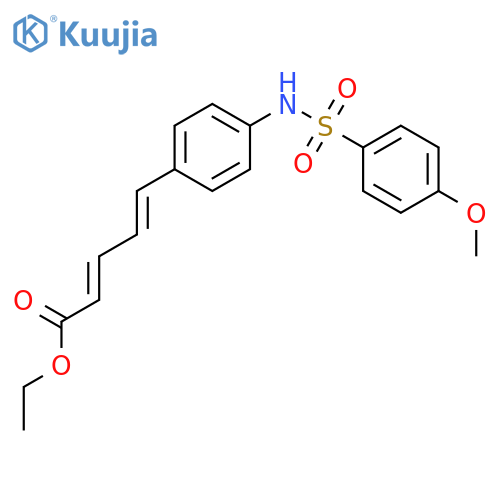 2,4-Pentadienoic acid, 5-[4-[[(4-methoxyphenyl)sulfonyl]amino]phenyl]-,ethyl ester, (2E,4E)- structure