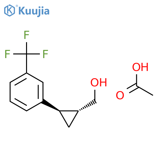 CYCLOPROPANEMETHANOL, 2-[3-(TRIFLUOROMETHYL)PHENYL]-, ACETATE, TRANS- structure