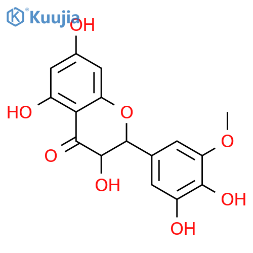 4H-1-Benzopyran-4-one,2-(3,4-dihydroxy-5-methoxyphenyl)-2,3-dihydro-3,5,7-trihydroxy-, (2R,3R)- structure