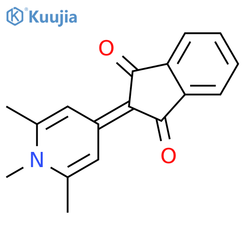 1H-INDENE-1,3(2H)-DIONE, 2-(1,2,6-TRIMETHYL-4(1H)-PYRIDINYLIDENE)- structure
