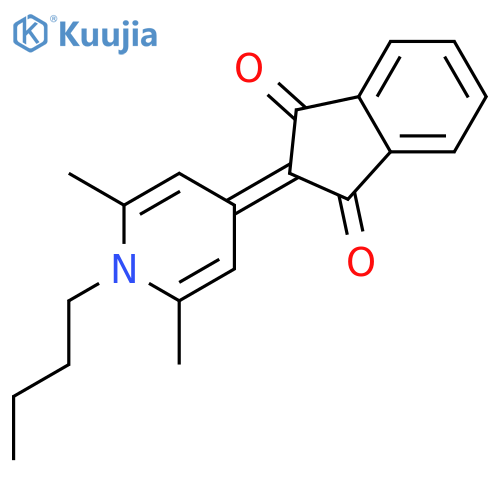 1H-Indene-1,3(2H)-dione, 2-(1-butyl-2,6-dimethyl-4(1H)-pyridinylidene)- structure