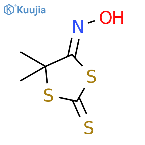 1,3-Dithiolan-4-one, 5,5-dimethyl-2-thioxo-, oxime structure