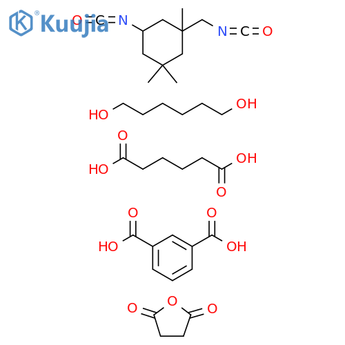 1,3-Benzenedicarboxylicacid,polymerwithdihydro-2,5-furandione,hexanedioicacid,1,6-hexanedioland5-isocyanato-1-(isocyanatomethyl)-1,3,3-trimethylcyclohexane structure