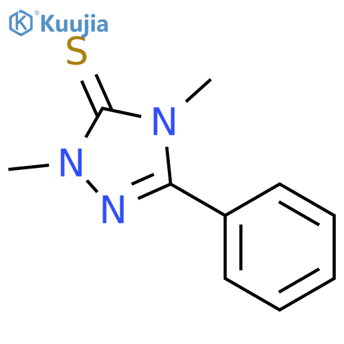 3h-1,2,4-triazole-3-thione, 2,4-dihydro-2,4-dimethyl-5-phenyl- structure