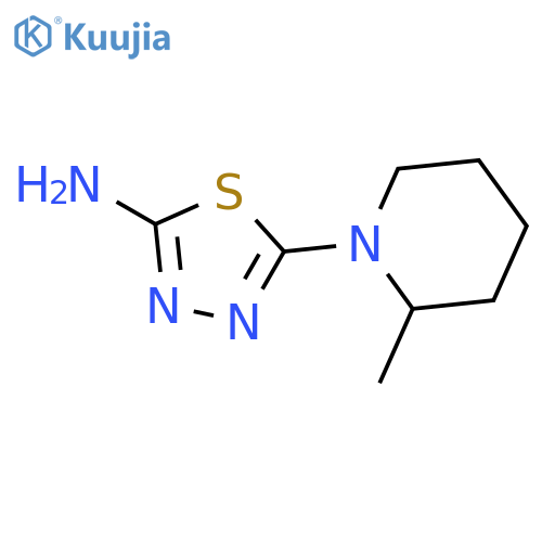 5-(2-Methylpiperidin-1-yl)-1,3,4-thiadiazol-2-amine structure