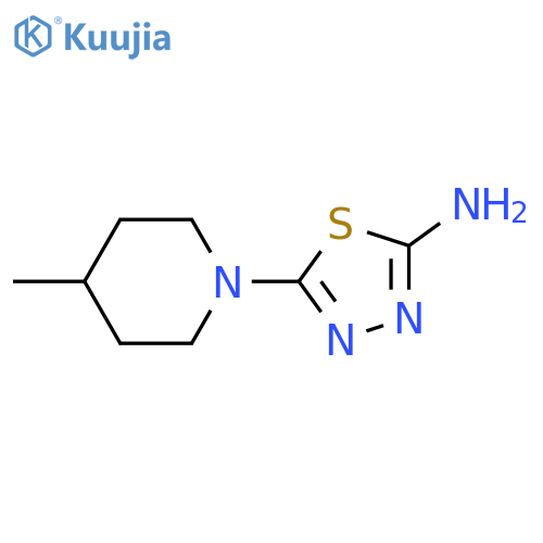5-(4-methylpiperidin-1-yl)-1,3,4-thiadiazol-2-amine structure
