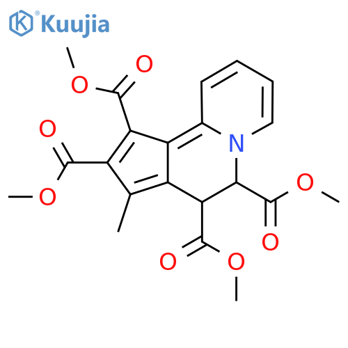 Cyclopenta[a]quinolizine-6,7,9,10-tetracarboxylic acid, 6,7-dihydro-8-methyl-, tetramethyl ester structure