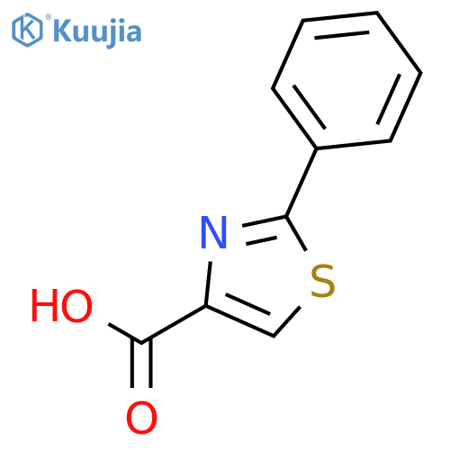 2-phenyl-1,3-thiazole-4-carboxylic acid structure