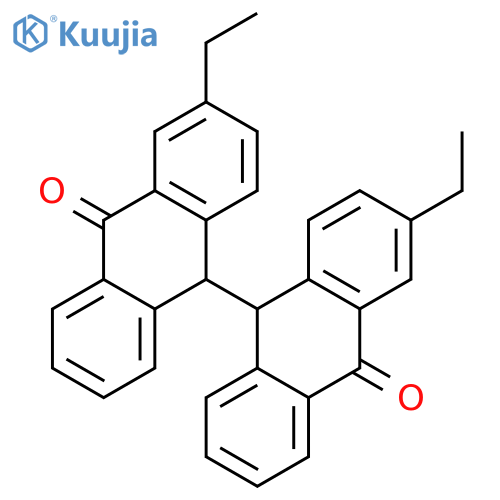 2-ethyl-10-(3-ethyl-10-oxo-9H-anthracen-9-yl)-10H-anthracen-9-one structure