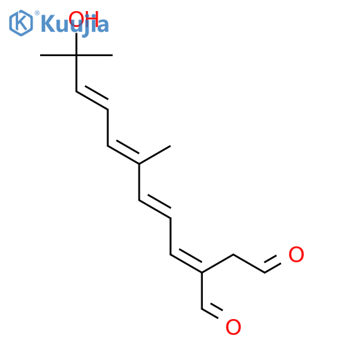 ((1Z,2E,4E,6E)-8-hydroxy-4,8-dimethyl-nona-2,4,6-trienylidene)-succinaldehyde structure