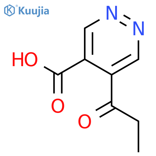 4-Pyridazinecarboxylic acid, 5-(1-oxopropyl)- structure