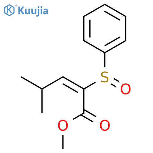 2-Pentenoic acid, 4-methyl-2-(phenylsulfinyl)-, methyl ester, (E)- structure