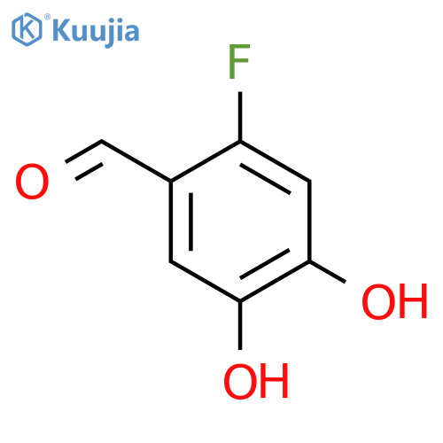 3,4-Dihydroxy-6-fluoro-benzaldehyde structure