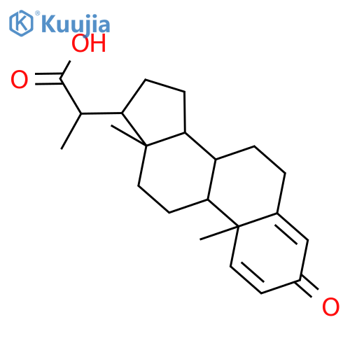 Pregna-1,4-diene-20-carboxylicacid, 3-oxo- (9CI) structure