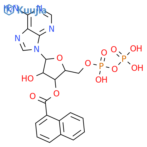 Adenosine 5'-(trihydrogen diphosphate), 3'-(1-naphthalenecarboxylate) (9CI) structure