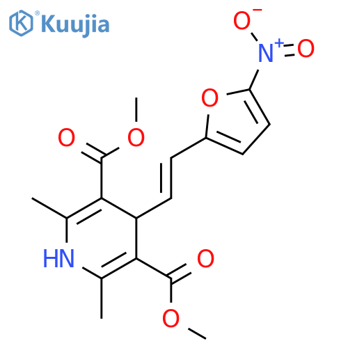 dimethyl 2,6-dimethyl-4-[(E)-2-(5-nitrofuran-2-yl)ethenyl]-1,4-dihydropyridine-3,5-dicarboxylate structure