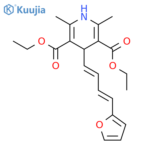 diethyl 4-[(1E,3E)-4-furan-2-ylbuta-1,3-dien-1-yl]-2,6-dimethyl-1,4-dihydropyridine-3,5-dicarboxylate structure