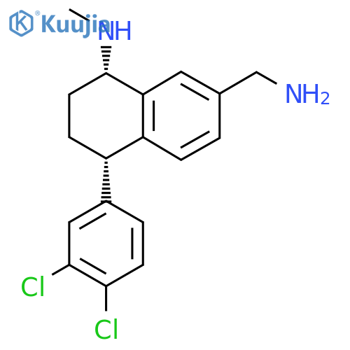 (5S,8S)-5-(3,4-Dichlorophenyl)-5,6,7,8-tetrahydro-8-(methylamino)-2-naphthalenemethanamine structure