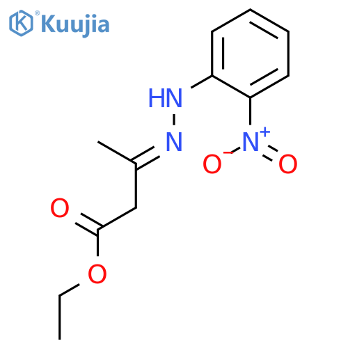 BUTANOIC ACID, 3-[(2-NITROPHENYL)HYDRAZONO]-, ETHYL ESTER structure