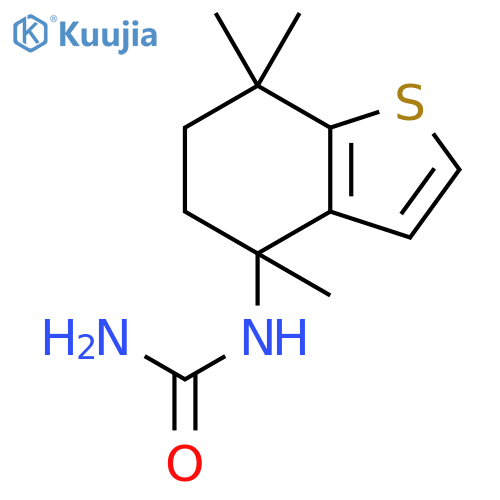 Urea, (4,5,6,7-tetrahydro-4,7,7-trimethylbenzo[b]thien-4-yl)- structure
