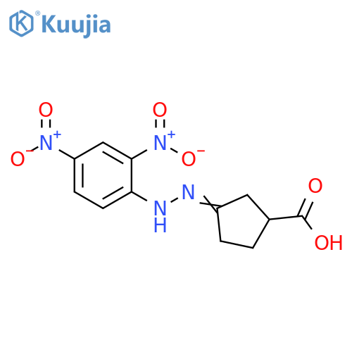 Cyclopentanecarboxylic acid, 3-[(2,4-dinitrophenyl)hydrazono]- structure