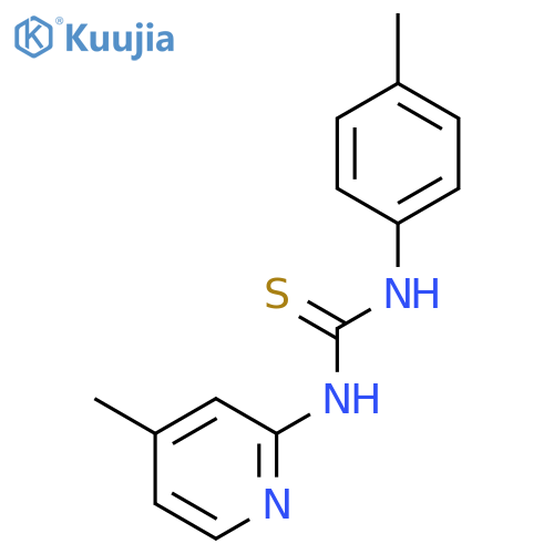 Thiourea, N-(4-methylphenyl)-N'-(4-methyl-2-pyridinyl)- structure