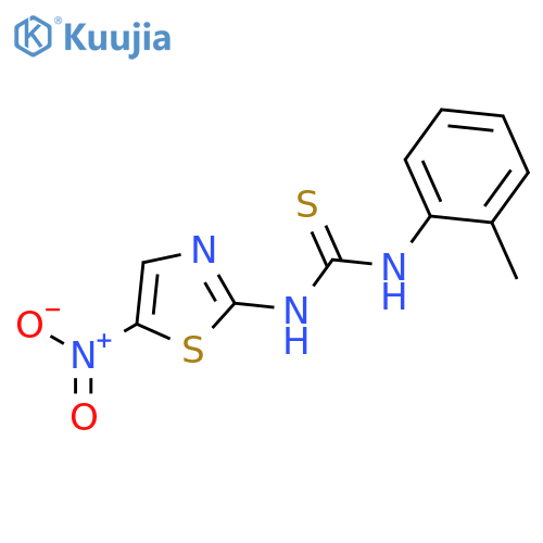 Thiourea, N-(2-methylphenyl)-N'-(5-nitro-2-thiazolyl)- structure