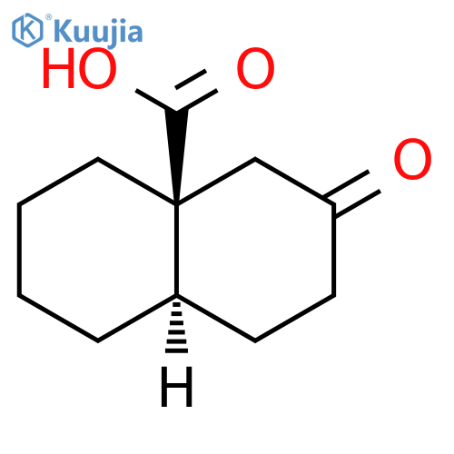 4a(2H)-Naphthalenecarboxylic acid, octahydro-3-oxo-, trans- (9CI) structure