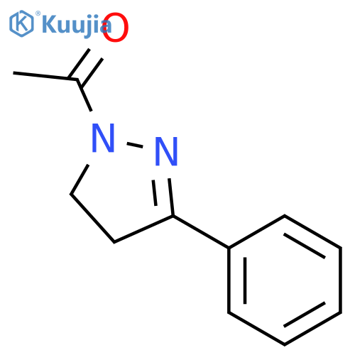 1-(3-phenyl-4,5-dihydropyrazol-1-yl)ethanone structure