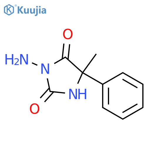 3-Amino-5-methyl-5-phenylimidazolidine-2,4-dione structure