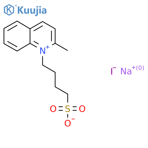 2-Methyl-1-(4-sulfobutyl)quinolinium iodide sodium salt structure