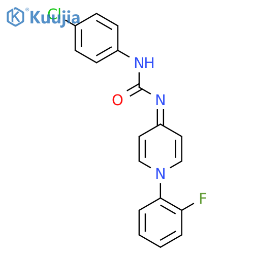 1-(o-Fluorophenyl)-4-[[(p-chlorophenyl)carbamoyl]imino]-1,4-dihydropyridine structure
