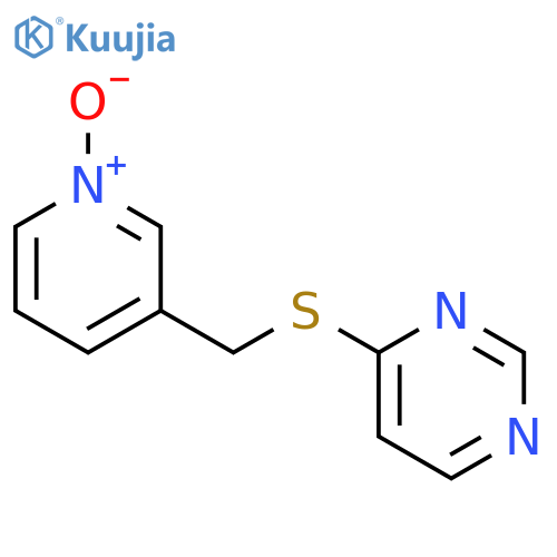 Pyrimidine,4-[[(1-oxido-3-pyridinyl)methyl]thio]- structure