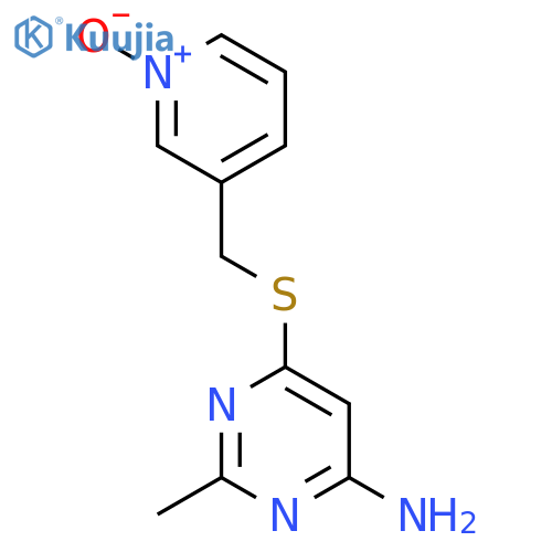 2-methyl-6-{[(1-oxidopyridin-3-yl)methyl]sulfanyl}pyrimidin-4-amine structure