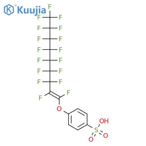 4-[(1,2,3,3,4,4,5,5,6,6,7,7,8,8,9,9,9-Heptadecafluoronon-1-en-1-yl)oxy]benzene-1-sulfonic acid structure