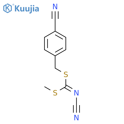CARBONIMIDODITHIOIC ACID, CYANO-, (4-CYANOPHENYL)METHYL METHYL ESTER structure