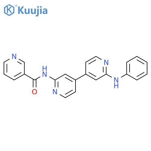 3-PYRIDINECARBOXAMIDE, N-[2'-(PHENYLAMINO)[4,4'-BIPYRIDIN]-2-YL]- structure