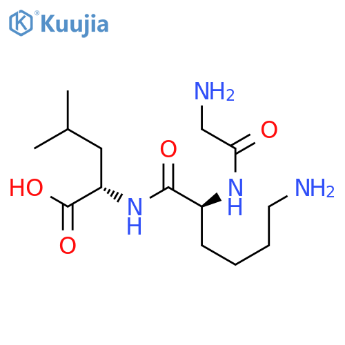 L-LEUCINE, N-(N2-GLYCYL-L-LYSYL)- structure