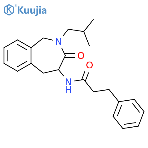 Benzenepropanamide,N-[2,3,4,5-tetrahydro-2-(2-methylpropyl)-3-oxo-1H-2-benzazepin-4-yl]- structure